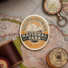 South Downs National Park hard enamel fridge magnet - Seven Sisters chalk cliffs design