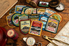 Welsh Mountain patches hero shot – Pen Y Fan patch included in Celtic design woven patch collection