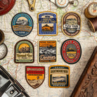 Adventure Patch Company Dartmoor patches hero shot – woven patches on outdoor gear