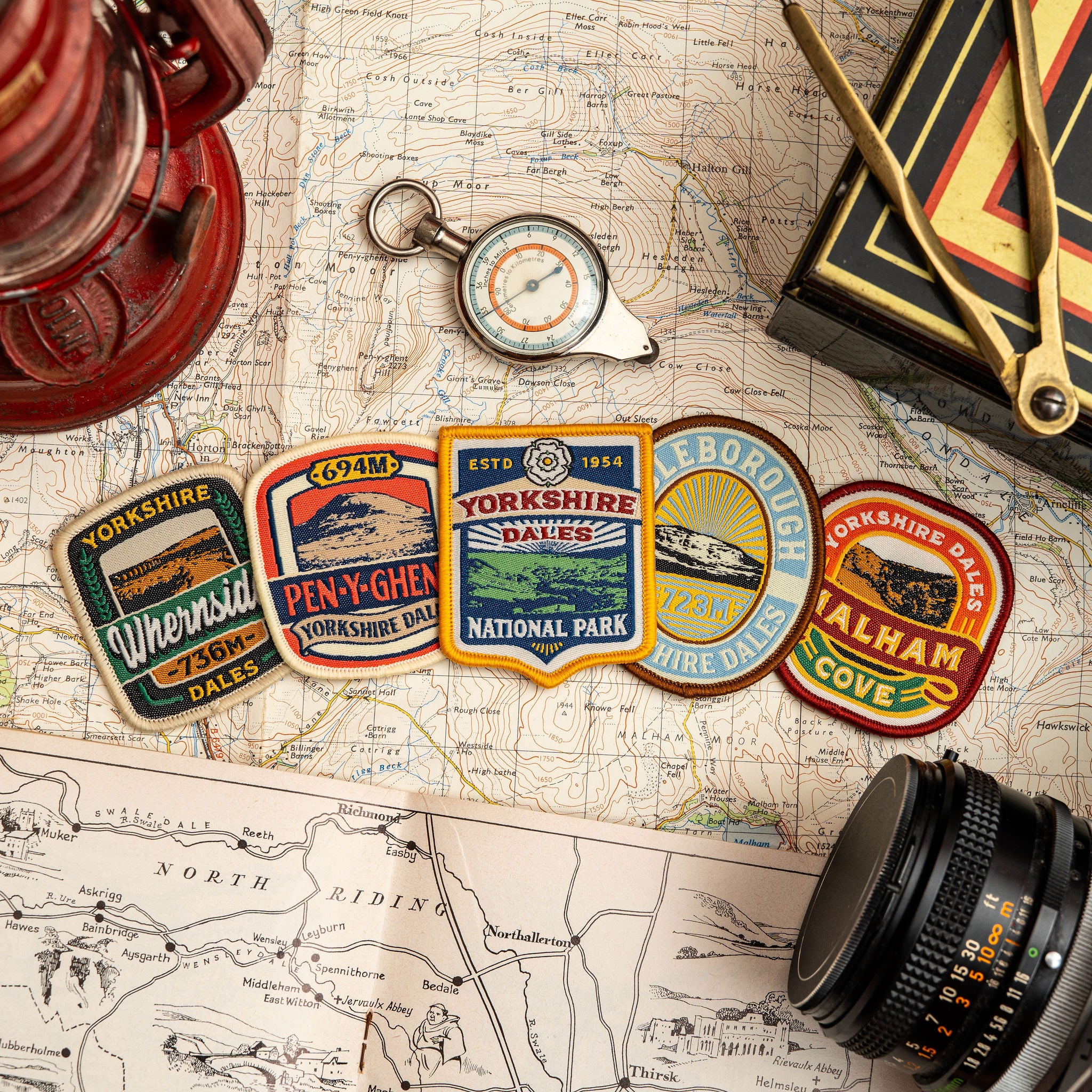Adventure Patch Company Yorkshire Dales patches hero shot – woven patches on outdoor gear