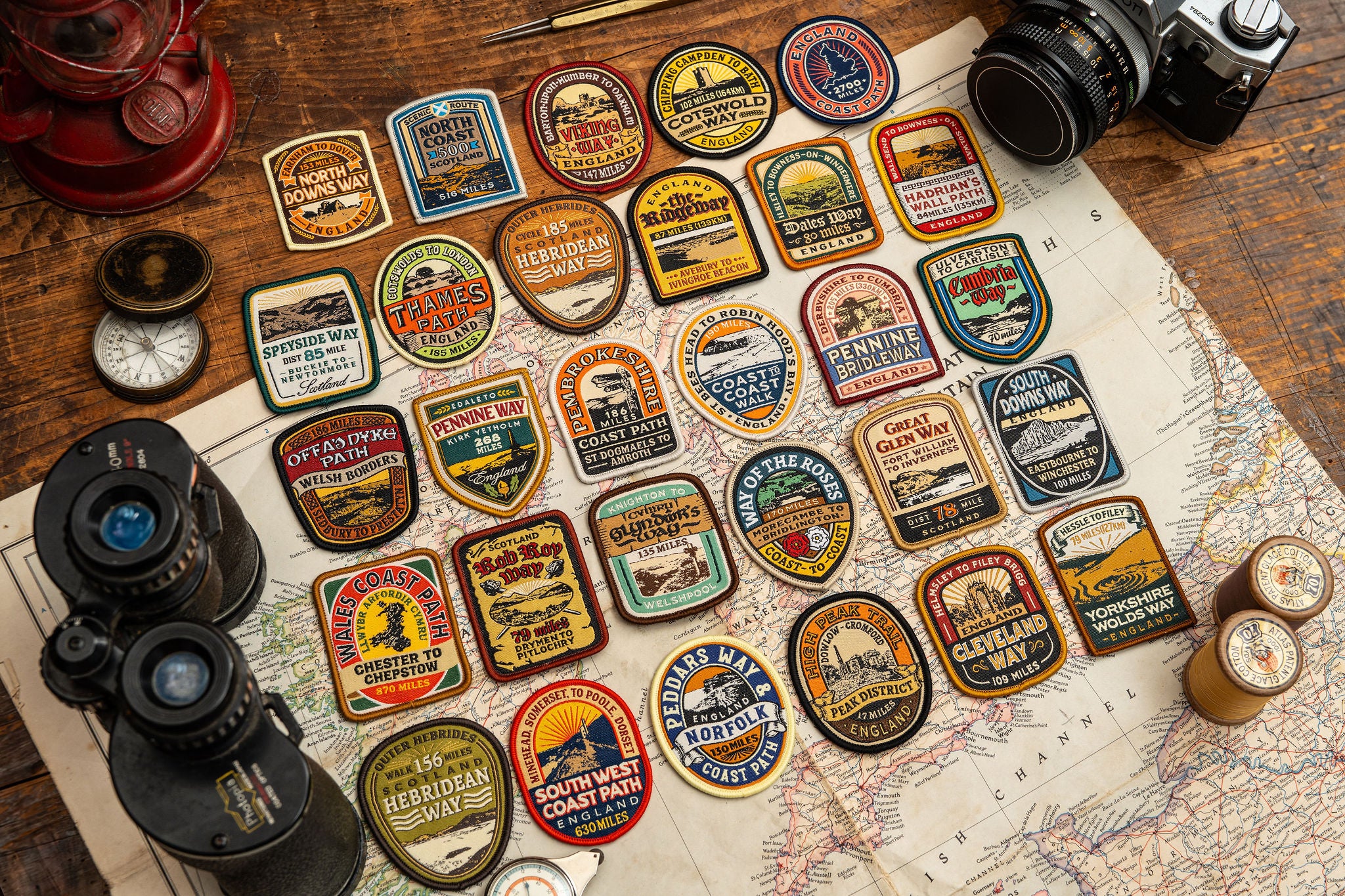 Adventure Patch Company challenge patches styled – Limestone Way patch included in collection