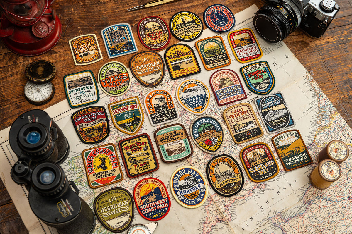 Adventure Patch Company challenge patches styled – Limestone Way patch included in collection
