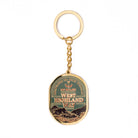 West Highland Way keyring close-up detail - hard enamel keyring for outdoor enthusiasts