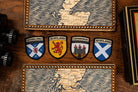 City of Edinburgh flag patch close-up - retro woven Scottish city flag patch