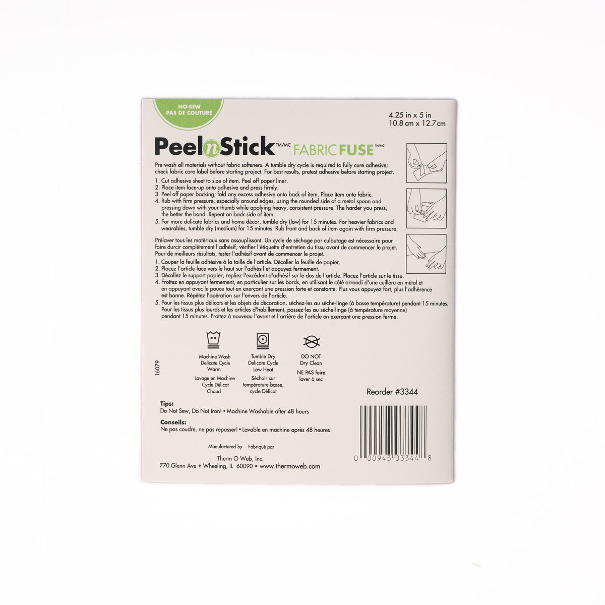 Patch adhesive sheets in use on a patch - cut to fit adhesive for iron-on or stick-on application