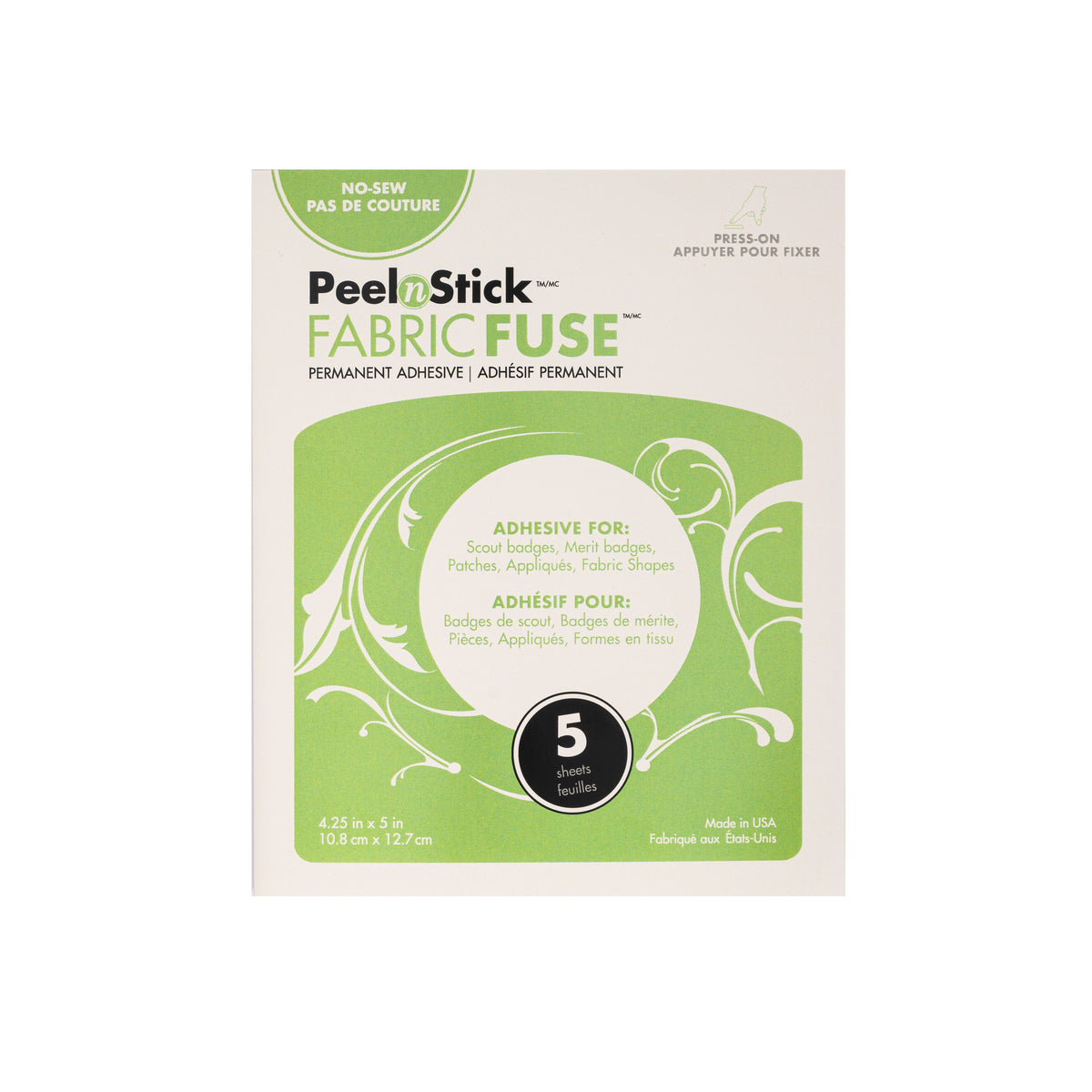 Patch adhesive sheets 5 pack close-up - cut to fit adhesive sheets for hiking patches