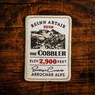 Beinn Artair (The Cobbler) retro woven patch – iconic Scottish Corbett near Arrochar, whisky label design