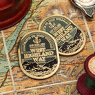 West Highland Way fridge magnet close-up detail – hard enamel magnetic keepsake