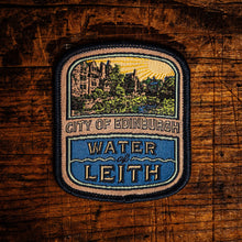 Load image into Gallery viewer, Water of Leith retro woven patch - iconic Edinburgh riverside walkway through the city, iron-on backing