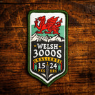 Welsh 3000s Challenge retro woven patch – celebrating climbing all 15 Welsh 3000ft mountains in 24hrs