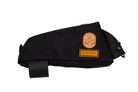 West Highland Way bikepacking patch lifestyle shot on cycling gear - retro woven cycling patch
