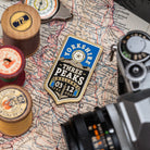 Yorkshire Three Peaks Challenge hard enamel fridge magnet - Ingleborough, Whernside, Pen-y-Ghent design
