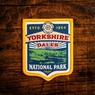 Yorkshire Dales National Park retro woven patch – beautiful northern England national park, iron-on backing