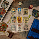All 8 adventure fridge magnets displayed together – hard enamel walking trail magnets collection