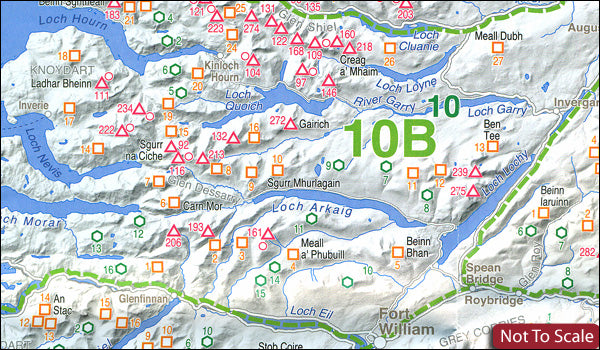 Munro & Corbett Wall Chart sample showing Munro list with ascent date recording column