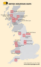 Harvey Maps Cairngorms map folded – waterproof British Mountain Map for hillwalkers and climbers
