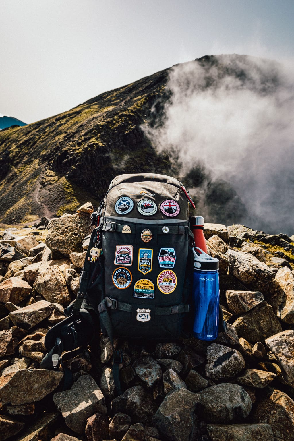 UK Three Peaks patches set including Ben Nevis – retro woven hiking patches gift set