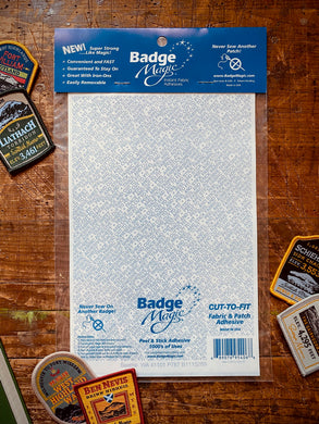 Badge Magic - patch adhesive sheet (cut to fit - up to 8 patches!)