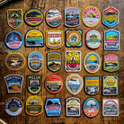 Full Lake District range of patches including Ullswater – retro woven hiking patch collection