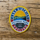 Lake District National Park patch product shot – woven patch retro design