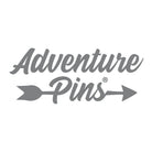 UK National Park enamel pins on a pack – Pembrokeshire Coast pin included in outdoor collection