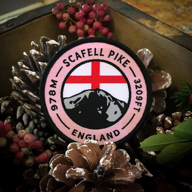 Scafell Pike National Peaks woven patch – Christmas gift product shot