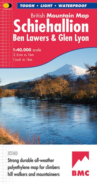 Schiehallion, Ben Lawers & Glen Lyon (British Mountain Map) by Harvey Maps – 1:40,000 waterproof map cover