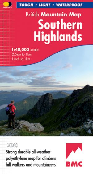 Southern Highlands (British Mountain Map) by Harvey Maps – 1:40,000 waterproof map cover